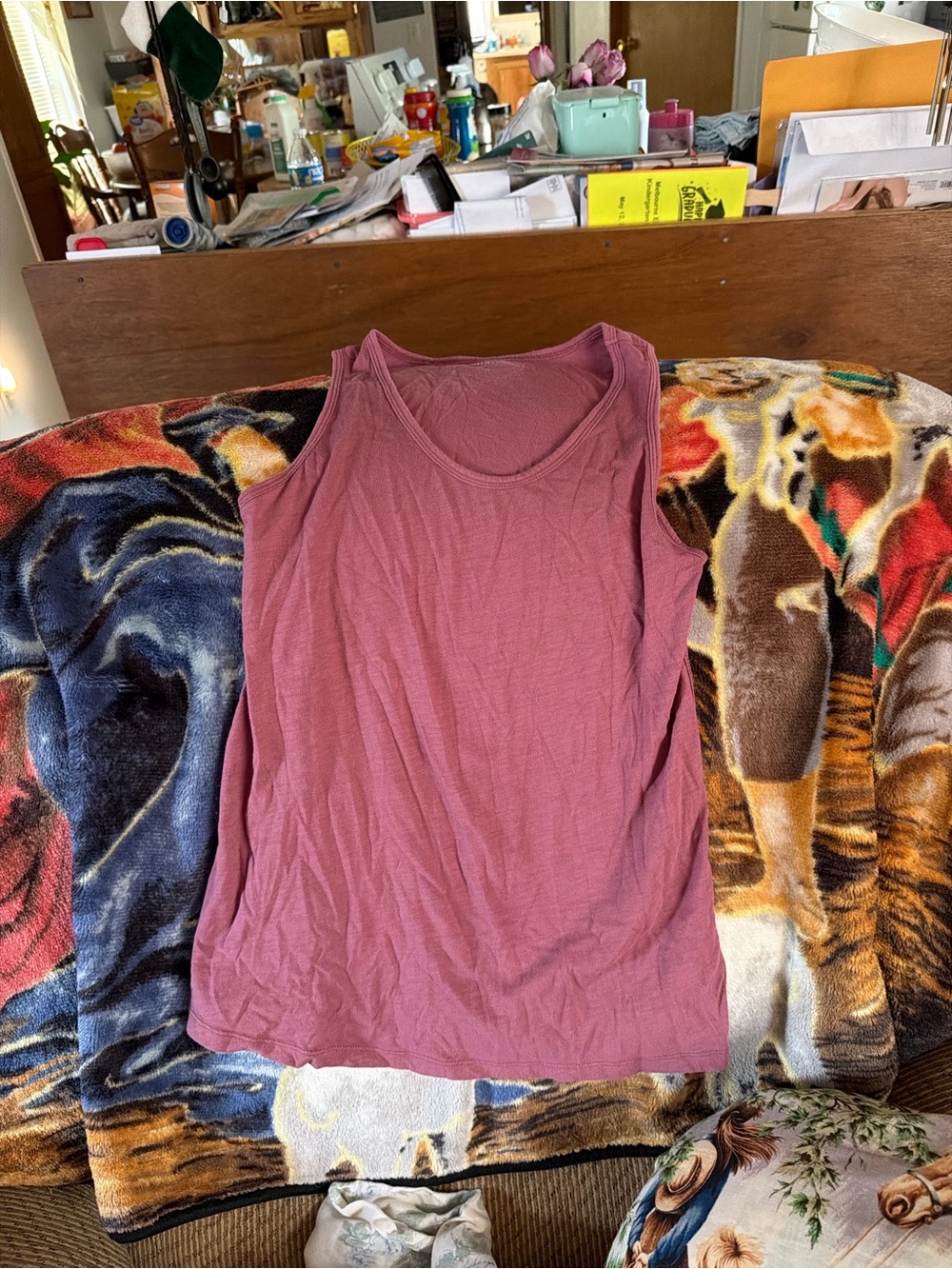 Athleta Mauve-Pink Sleeveless Scoop Tank